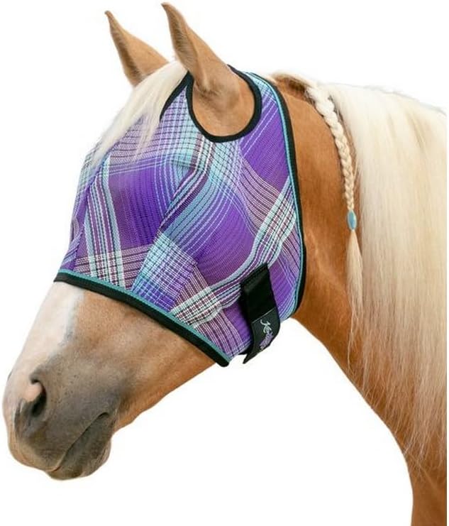 Kensington Fly Mask w/Web Trim Dual Ear Opening & Forelock Freedom Size: XXL-Draft Color: 2017 - Lavender Mint