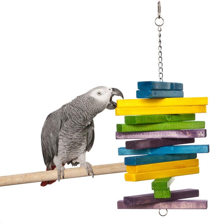 Featherland Paradise - Large Vari Fan Bird Toy - Bird Toys for Large Birds (18" x 8" x 1.5")