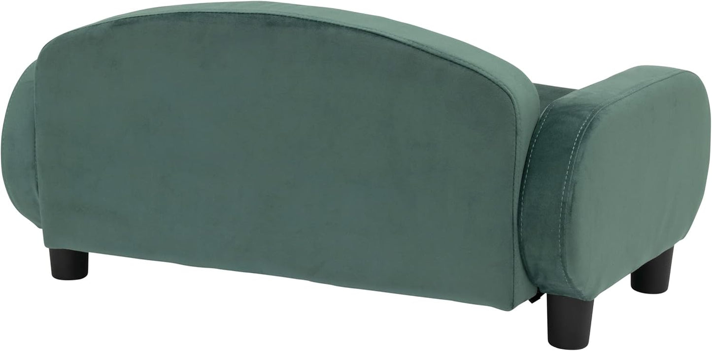 Paws & Purrs Cat Sofa Bed, Pet Couch for Indoor Cats Elevated Cat Beds with Removable Washable Mattress Cover for Kitten, Puppy or Small Animal- 31.5" Wide, Teal