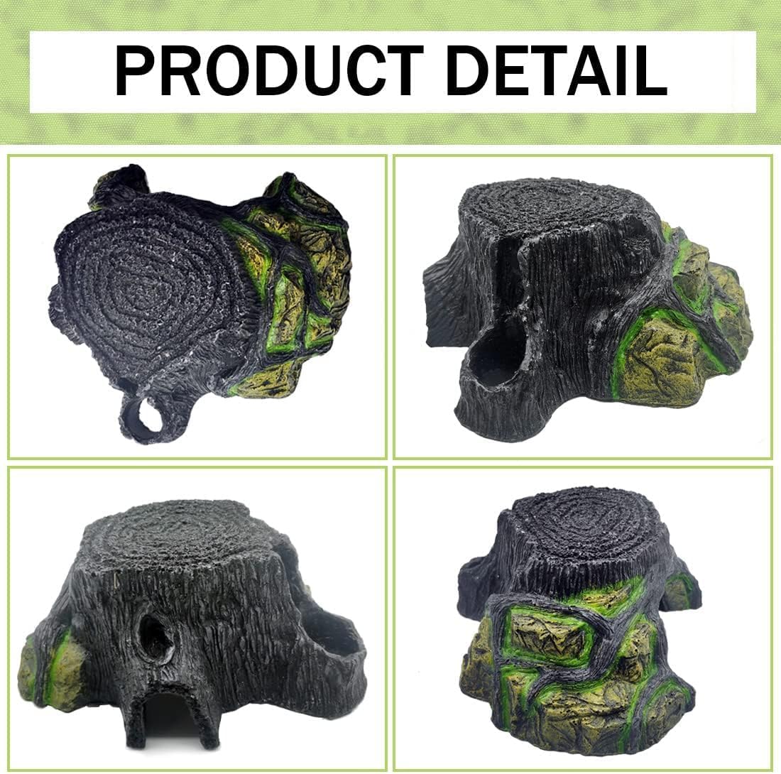 Reptile Hideout Cave Resin Rock Lizard Hideaway Turtle Climbing Platform Habitat Decoration for Tortoise Bearded Dragon Chamelon Frog Gecko Snake Iguana