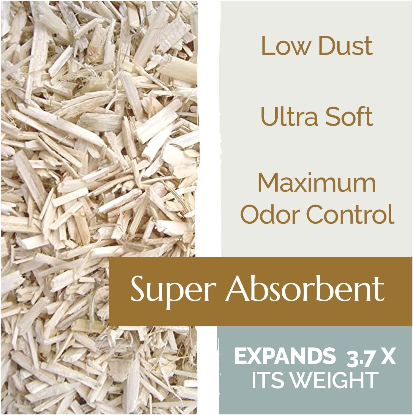 High Grade French Hemp Bedding, 44lb (400L) Jumbo Bulk Bag of Extremely Low Dust Shavings for Horses, Chickens, Small Animals, Rats, Guinea Pigs, Bunny Rabbits, Reptiles, Good Chicken Coop Bedding