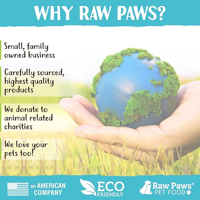 Raw Paws Freeze-Dried Green Beef Tripe for Dogs & Cats, 8-oz - Made in USA - Raw Freeze Dried Dog & Cat Treats - Free-Range Cows - Grain & Wheat Free