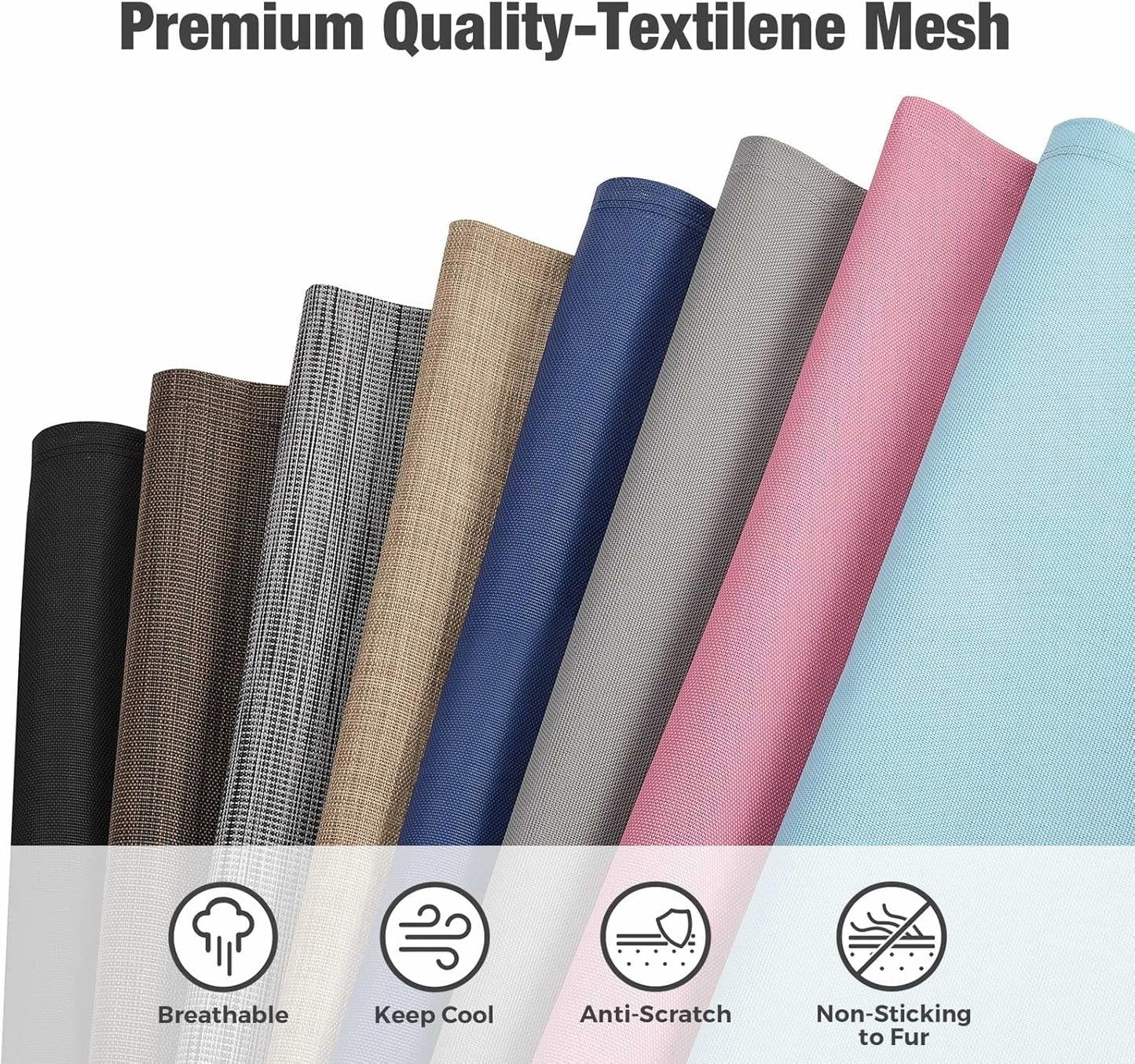 Veehoo Chew Proof Elevated Dog Bed - Cooling Raised Pet Cot - Silver Aluminum Frame and Durable Teslin Mesh Fabric, Unique Designed No-Slip Feet for Indoor or Outdoor Use, Brown, XX-Large, CWC2003