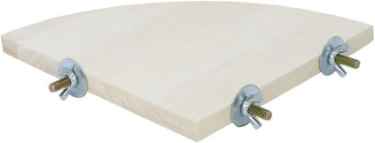 Wontee Bird Perch Stand 2 Pack Wooden Platform Corner Ledge for Budgies Cockatiels Conures African Greys Rats Gerbils Chinchillas Squirrels (M (6.7"x6.7")