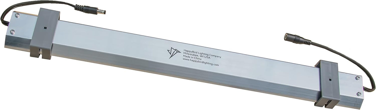HappyBird Lightning (A Divison of M&M Cage) 18" LED linkable Light bar Without Power Source for Multiple Bird Breeder Cages, Full Spectrum LED. Will NOT Run ON ITS OWN (Single)