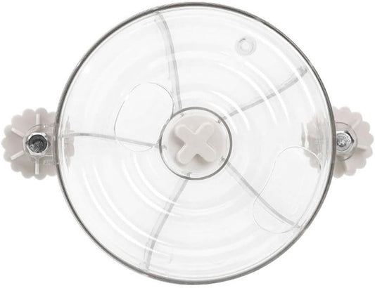 Transparent Rotating Anti Spill Parrot Feeder Bowl Cage Mounted Foraging Toy for Cockatiel Budgies Lovebirds Small Medium Parrots