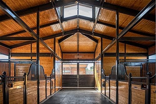 American Floor Tiles - Heavy Duty Stall Tiles - Stable/Horse Tiles - Thick, Durable Rubber Flooring Solid Black 10' x 10' Set 1/2" Thick (25 Tiles Total)