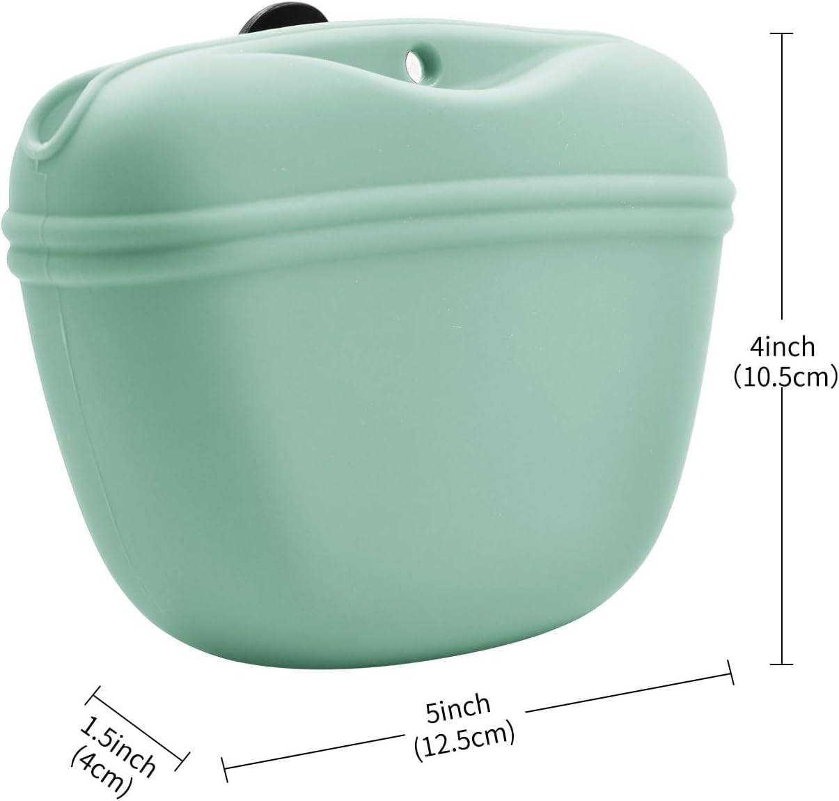 AUDWUD Silicone Dog Treat Pouch,with Dog Training Clicker,Clip on Portable Training Container,Convenient Magnetic Buckle Closing and Waist Clip