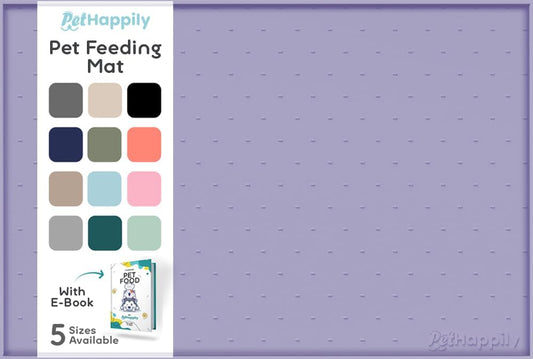 Dog Food Mat - Raised Edges Dogs Mat for Food and Water Prevent Spill, Waterproof Cat Food Mats Protect Floors, Easy Clean Dog Bowl Mats for Food and Water, Silicone Pet Food Tray