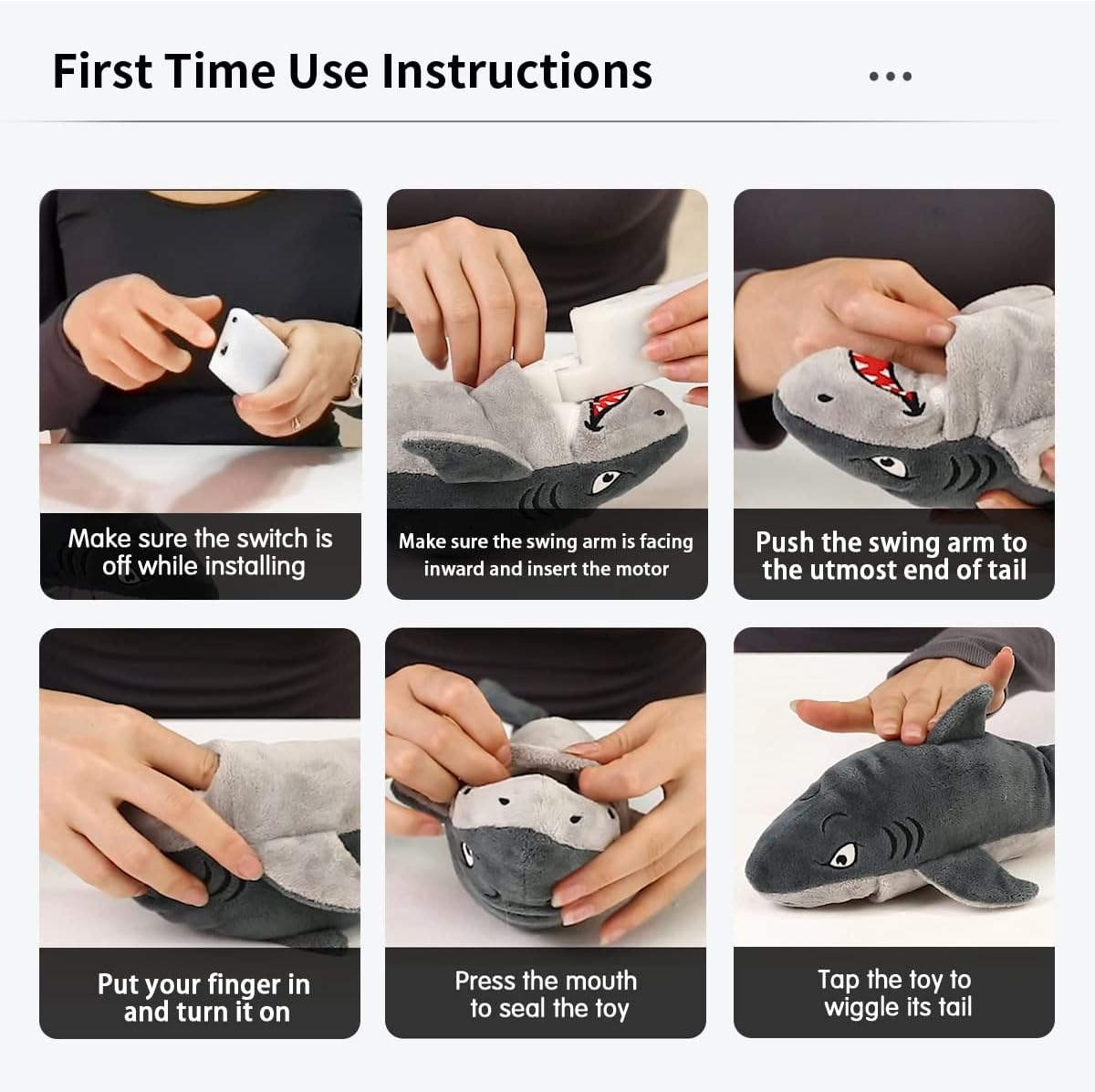 Interactive Dog Toys,Flopping Fish Dog Toys for Large/Medium/Small Dogs,Squeaky Plush Dog/Puppy Toys,Touch Activated