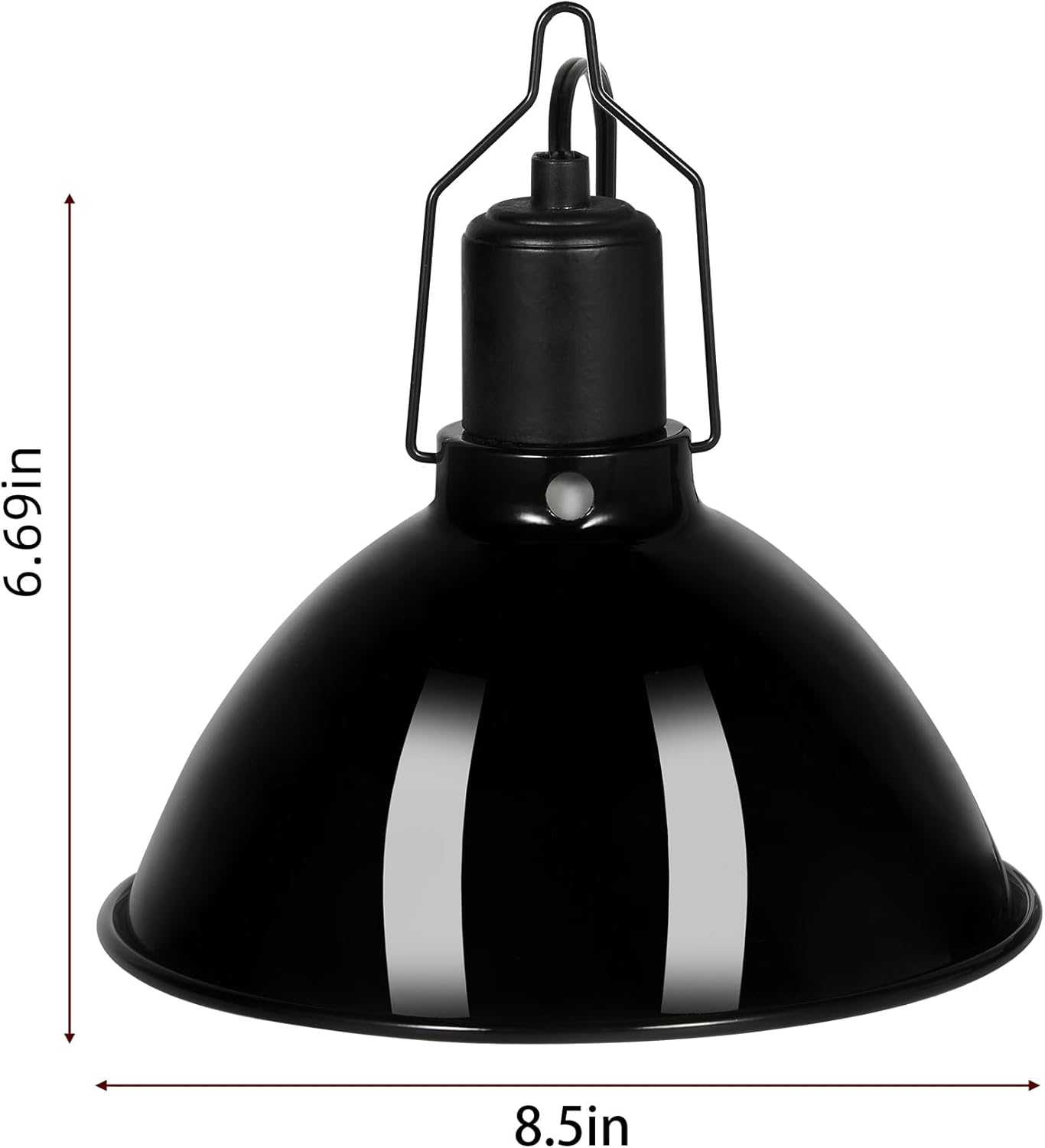 DXOPHIEX 8.5inch Dome Reptile Heat Lamp Reptile Light Fixture UVB Light Fixture Max 150W for Bearded Dragon, Turtles, Snake and Lizard Terrarium