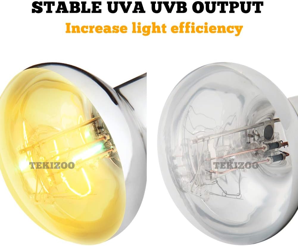 UVA UVB Sun Lamp High Intensity Self-Ballasted Heat Basking Lamp/Light/Bulb for Reptile and Amphibian (80W)