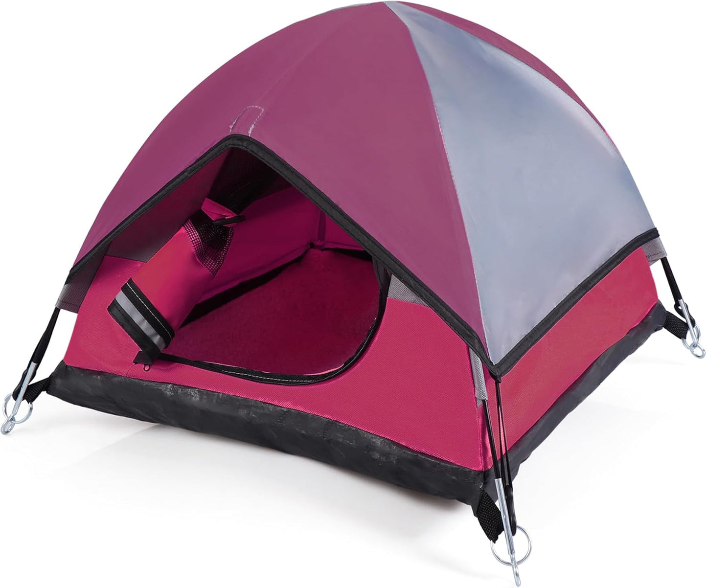 Cat Camping Tent, Cat Tent Bed, Pet Tent for Indoor Cat and Small Dog, Mini Tent (Red, 21 x 21 x 14 Inches)