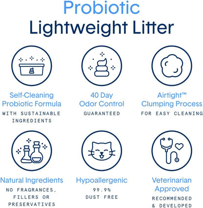 Boxie® Probiotic Cat Litter, Lightweight 40-Day Odor Control, Clumping, 11.5lb