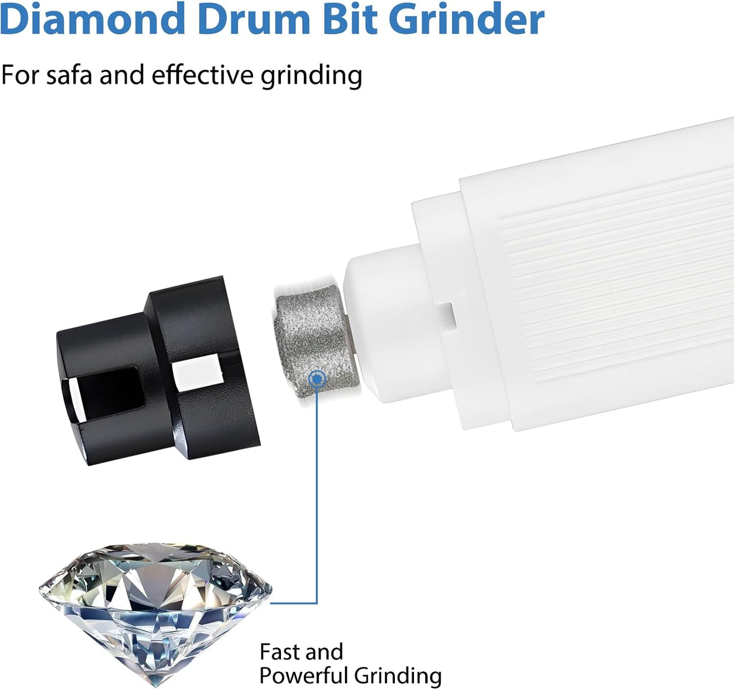 Dog Nail Grinder - 2-Speed Super Quiet and Low Vibration Electric Pet Nail Grinder - Rechargeable Dog Nail Trimmers for Small Dogs- Cat Nail Claw Clippers with 2 Level LED Lighting(White)