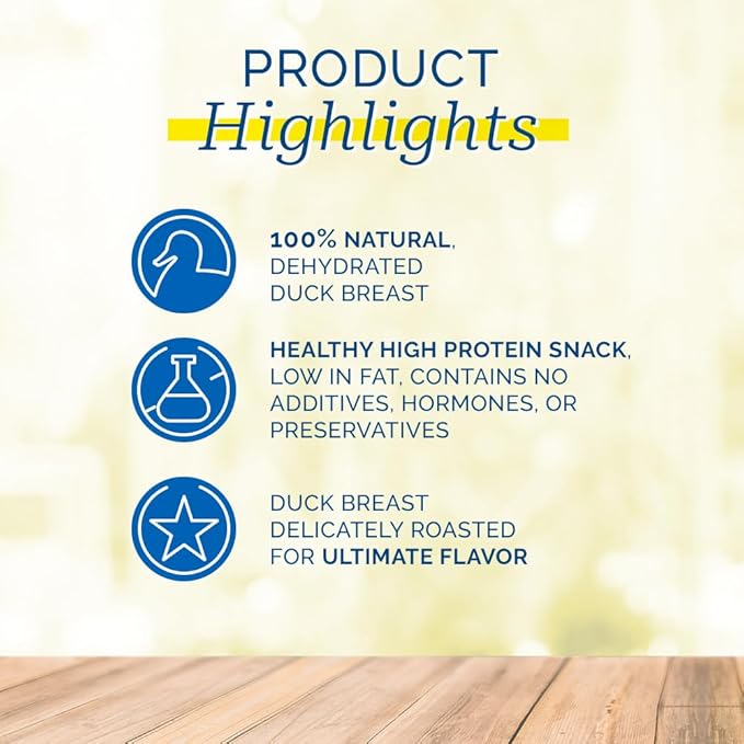 PCI Pet Center, Inc. Duck Breast Cutlets for Dogs - 100% Natural Dog Treats - Premium Quality, Single Ingredient Raw Dehydrated Chews - USA Made - No Additives - Delicious, Healthy Snack - 1lb