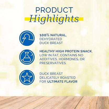 PCI Pet Center, Inc. Duck Breast Cutlets for Dogs - 100% Natural Dog Treats - Premium Quality, Single Ingredient Raw Dehydrated Chews - USA Made - No Additives - Delicious, Healthy Snack - 1lb