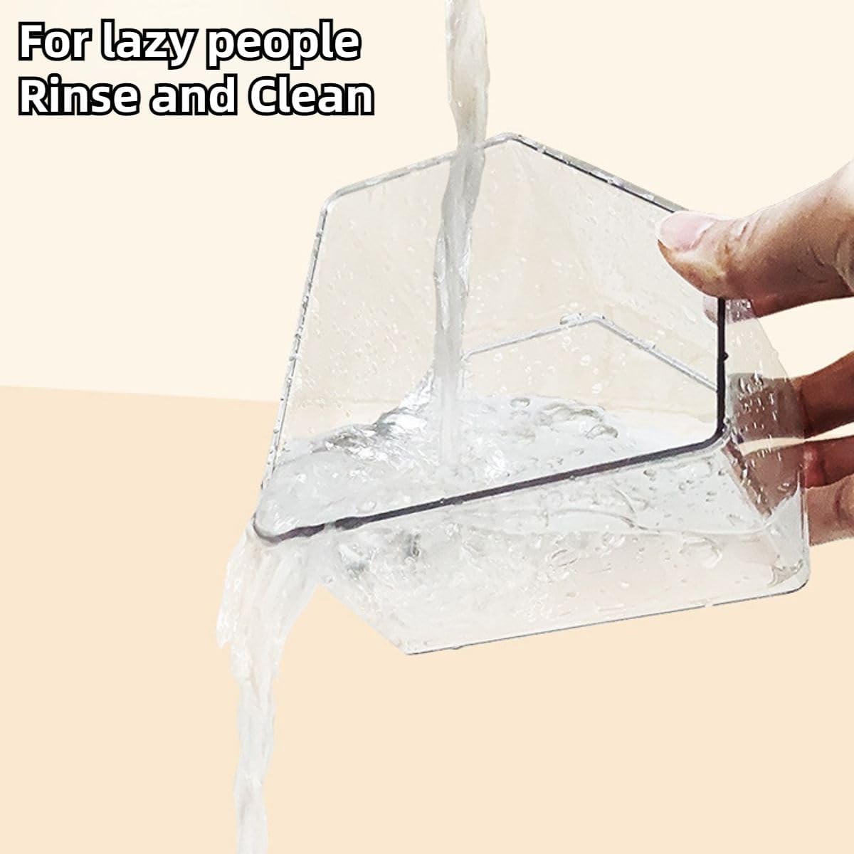 Hamster Sand Bath Box Container, Small Pet Sandbox Lid Design Wooden Sandbox Dust Bath, Transparent Bathroom & Digging Box Acrylic Syrian Hamster Litter Box Animal Accessories (D Small)