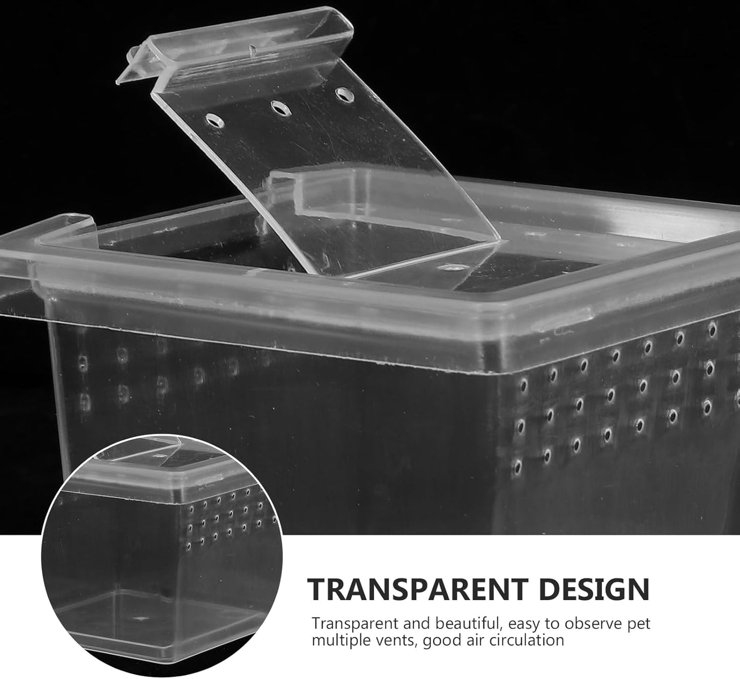 FRCOLOR Box Rearing Box Turtle Transport Container Frog Enclosure Mini Critter Keeper Transparent Animal Habitat Cage Hatching Container Hermit Crab Tank Plastic Glass Turtle Tank