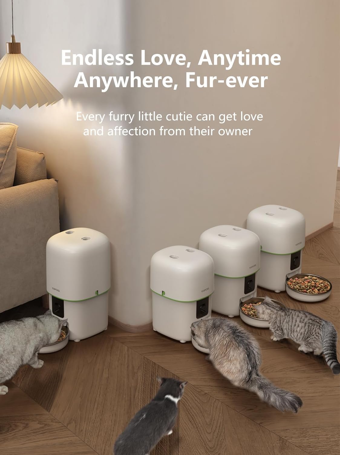 Automatic Cat Feeder with Camera - 5G WiFi Auto Cat Food Dispenser, 1080P HD Video with Night Vision, 1-15 Meals, 1-99 Portions, 2-Way Audio, Keeps Food Fresh, 4L Timed Pet Feeder Also for Dogs