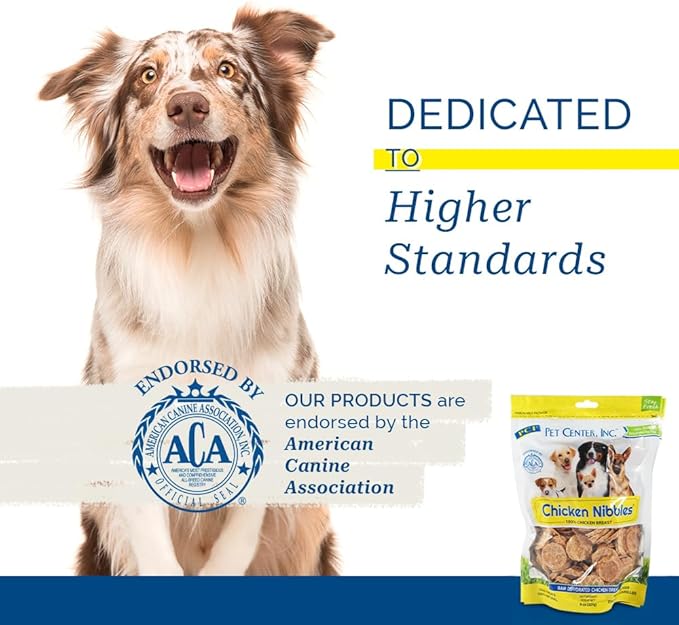 PCI Pet Center Inc. - Chicken Nibbles Dog Treat – 100% Real Raw Dehydrated Chicken Breast Bites for Small, Medium & Large Dogs - 1 lb