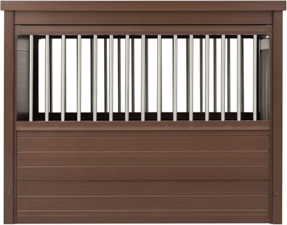 New Age Pet ECOFLEX Dog Crate End Table - Durable Wood-Plastic Composite with Stainless Steel Latch, Easy Assembly, Ideal for Dogs Up to 80lbs, Russet Brown, Large Size