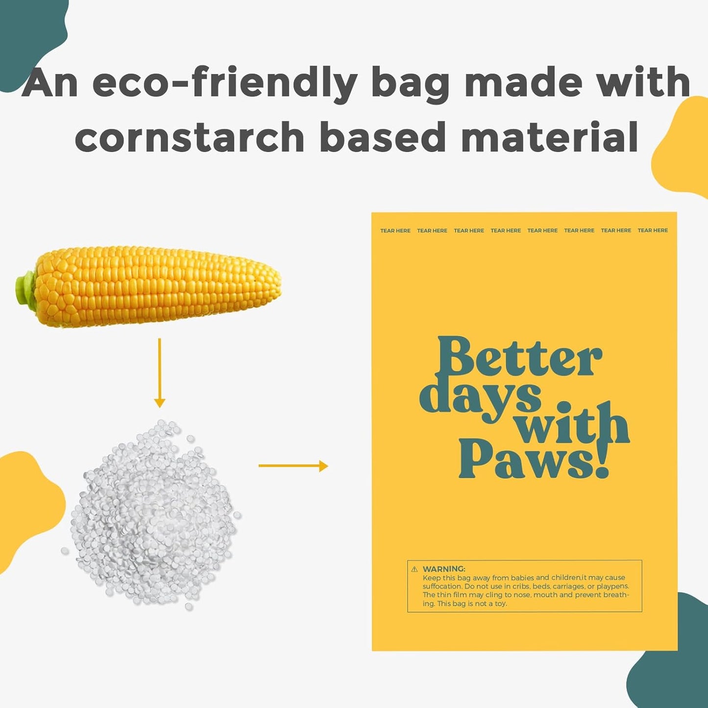 Dog Poop Bags Rolls Cornstarch Based Thickened&100% Leak Proof Dog Waste Bags -120 Count 8 Rolls - Doggie Poop Bag for puppy and Big Dogs(Lavender)