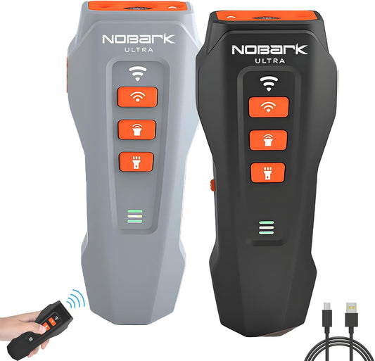 No Bark Ultra, Nobark Ultra Dog Bark Deterrent Device - Long Range Ultrasonic Anti Barking Device for Indoor & Outdoor, Stop Puppy from Crying at Night, Rechargeable Bark Shield for Dogs (Black +Gray)