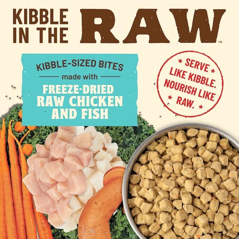 Primal Kibble in The Raw, Freeze Dried Cat Food, Chicken & Fish, Scoop & Serve, Made with Raw Protein, Whole Ingredient Nutrition, Crafted in The USA, Dry Cat Food, 64 Ounce (4 lb) Bag