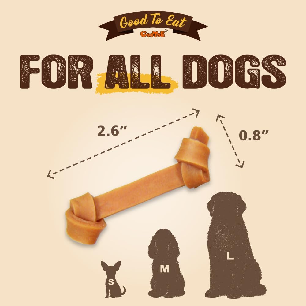 Gootoe Soft Chicken Knots 1 lb, Dog Treats, All Natural, Grain-Free, High-Protein, Healthy & Easily Digestible, Soft Texture, Resealable