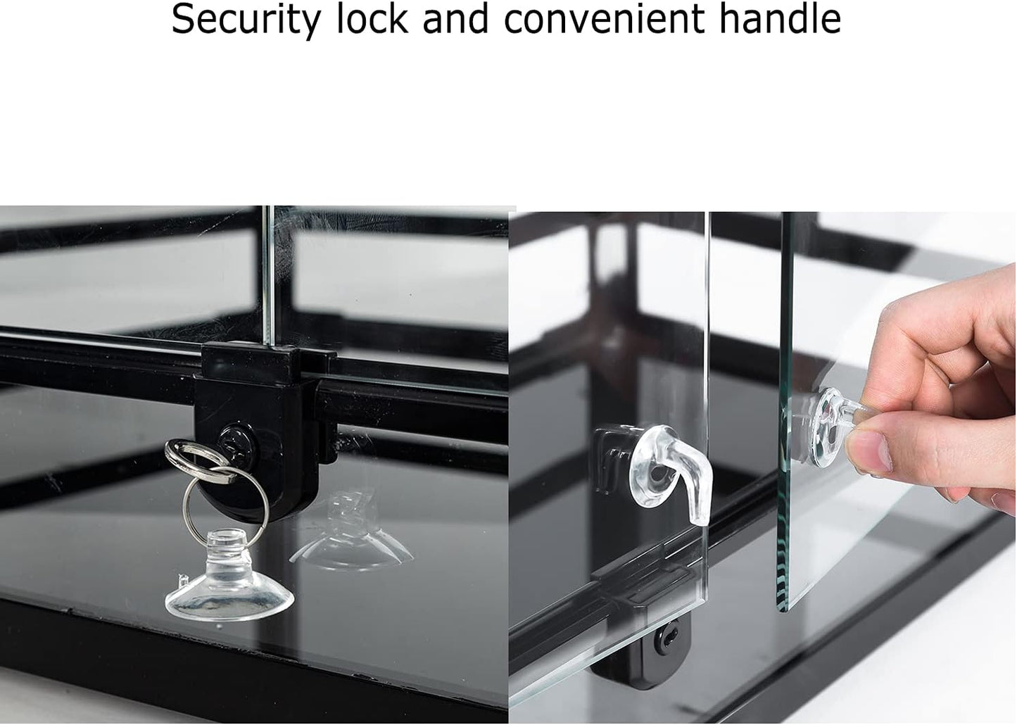 REPTI ZOO Large Reptile Terrarium, Vertical Reptile Tank, Wide & Tall Chameleon Cage with Top Screen Ventilation (36" W X 18" D X 36" H (Glass))