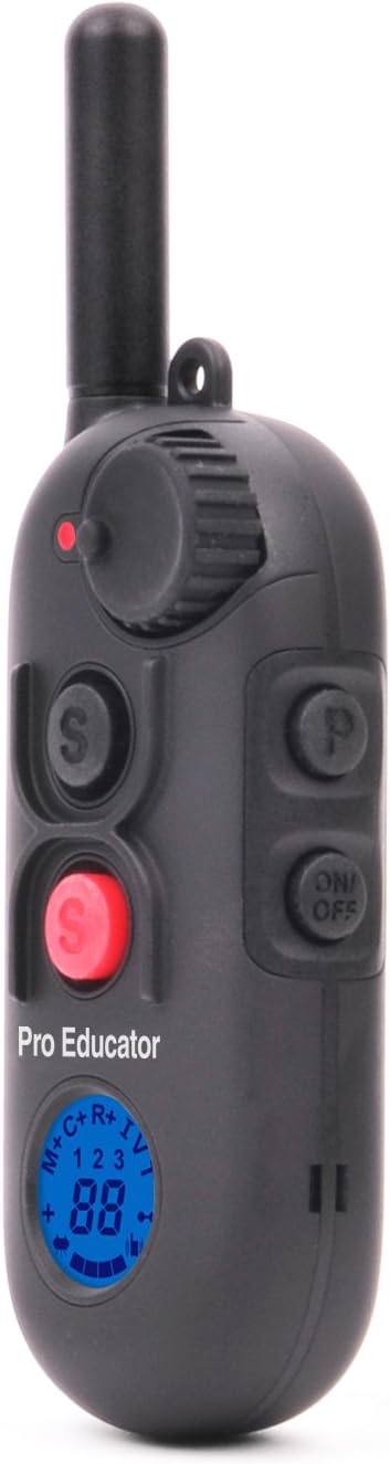 E-Collar - PE-900-1/2 Mile Remote Rechargeable Waterproof Trainer Pro Educator - Static, Vibration and Sound Stimulation Collar with PetsTEK Dog Training Clicker