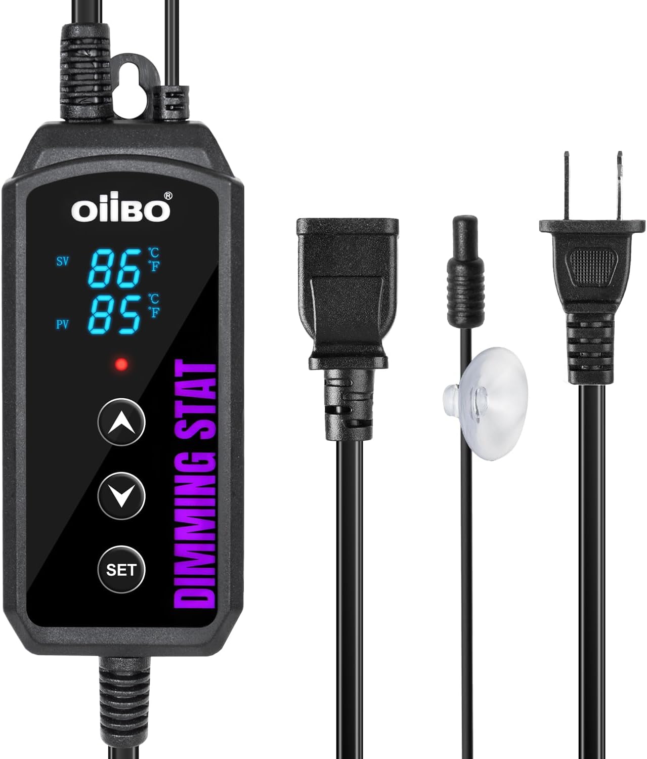 Oiibo Digital Heat Mat Thermostat, PID Reptile Heat Lamp Dimming Thermostat Heating Pad Temperature Controller for for Aquarium Reptiles and Seedling, Breeding, Hatching