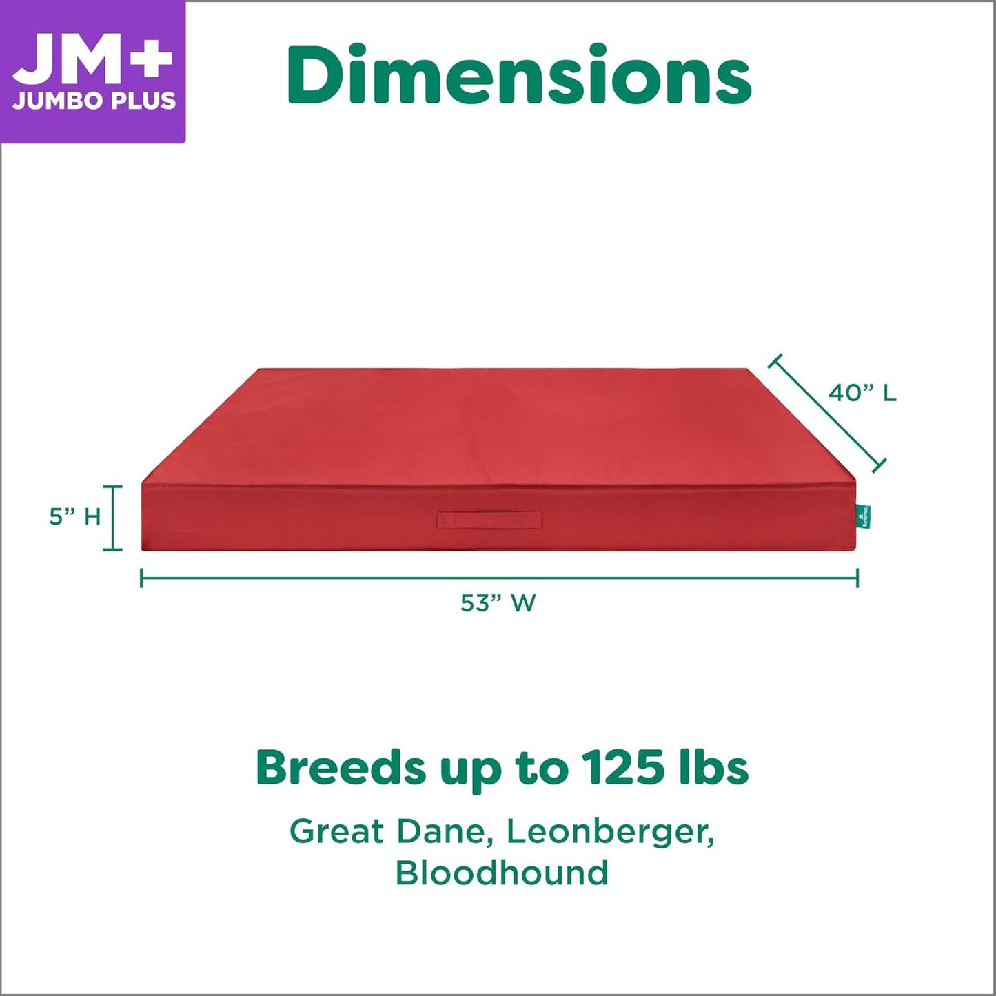 FurHaven Cooling Dog Bed – XXL Foam Mattress for Joint Pain Relief, Waterproof Liner, Removable Washable Cover, Durable for Outdoor Use, Deluxe Grid Indoor/Outdoor Bed – Red, Jumbo Plus