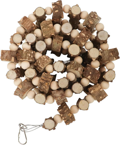 Bird Parrot Ladder Bridge Toy, Bird Swing Toy, Natural Pepper Wood Hanging Pet Chewing Toy, Rat Hamster Climbing Toys, Cage Accessories for Bird Parrot Rat Squirrel Sugar Gliders