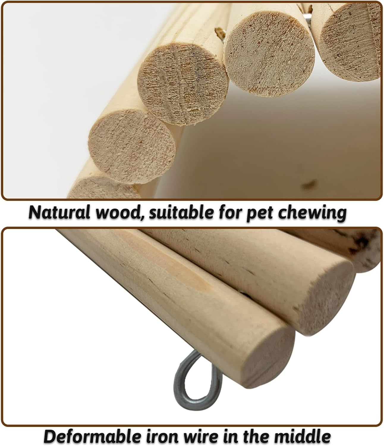 Hamiledyi 11.37 X 5.9 Inches Hides for Tortoises Wood Bendy Bridge Reptile Hide Climbing Ladder Hide Cave Turtle Habitat Decor for Lizards Gecko Spiders Snakes