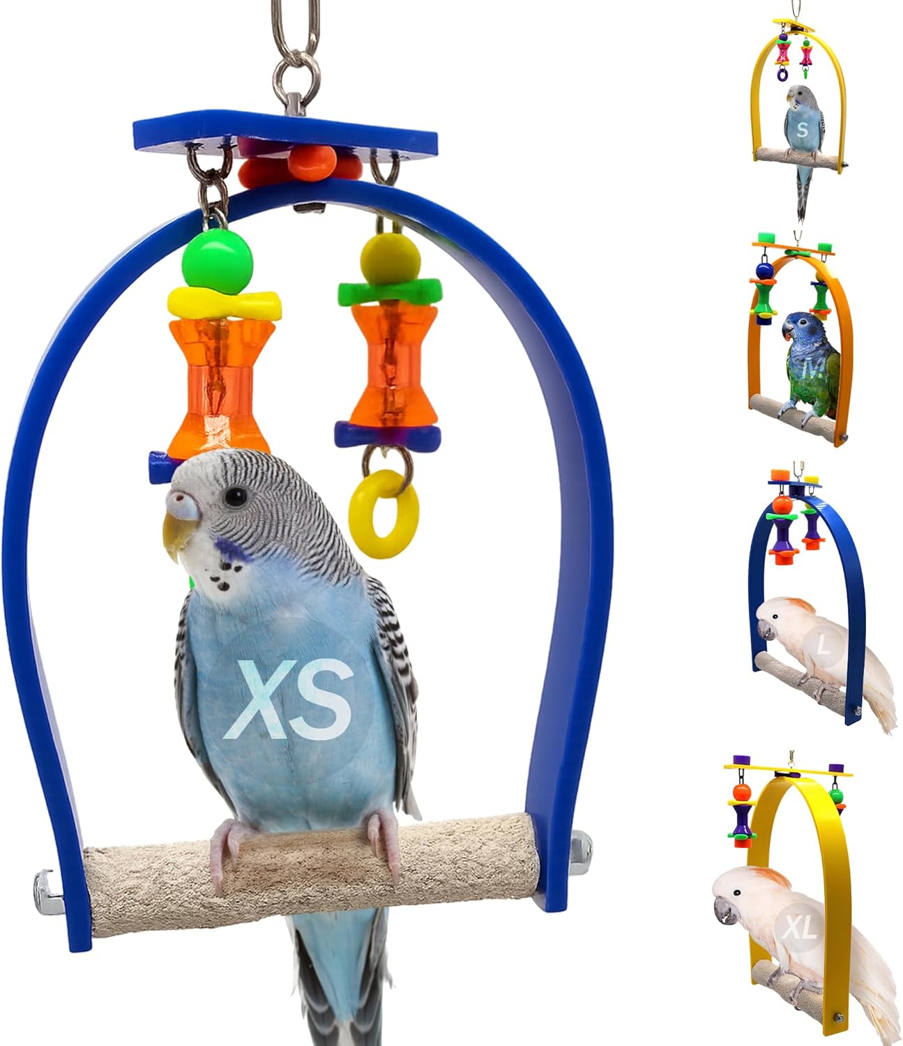 Small Whirly Bird - Perfect Cage Toy Stimulates Visual and Physical Activity - Safe, Non-Toxic, Cage Accessories for Small Birds