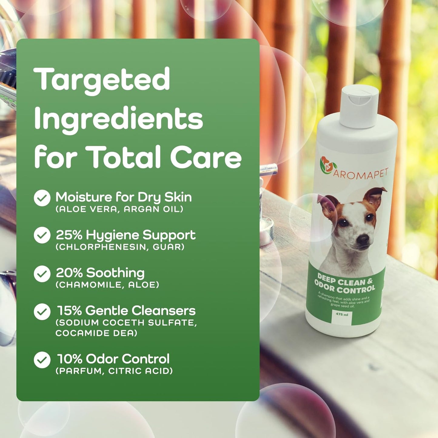 Sensitive Care -Tangle-Free-Silky Shine Softening and detangling Shampoo, Delicate Coat Clean & Odor Control Shampoo – Advanced Shine Formula for Dogs (Jack Russell, 16 Fluid Ounces)