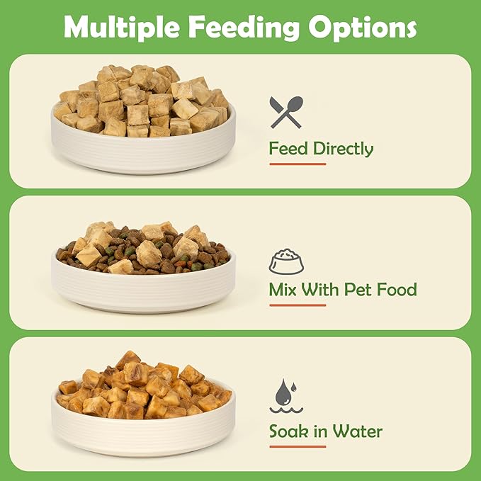 MON2SUN Freeze Dried Salmon Cat and Dog Treats, Single Ingredient Natural and Healthy Dog Snacks, High Protein Training Treats & Food Topper, 10.6oz