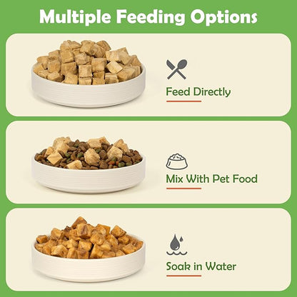 MON2SUN Freeze Dried Salmon Cat and Dog Treats, Single Ingredient Natural and Healthy Dog Snacks, High Protein Training Treats & Food Topper, 10.6oz