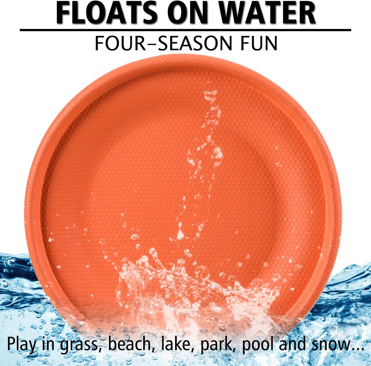 Dog Flying Disc (2 Pack) - Durable Rubber Flying Disc Dog Toy - 9.25" Indestructible Rubber Dog Flying Disc - Puncture Resistant & Bite Resistant Extremely - for Medium Large Dogs