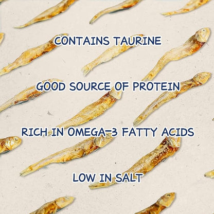 PAWUP Whole Fish Treats for Dogs, Air Dried -100% Wild-Caught Fish Treat, Only Two Ingredient, High in Protein and Omega-3, 8oz