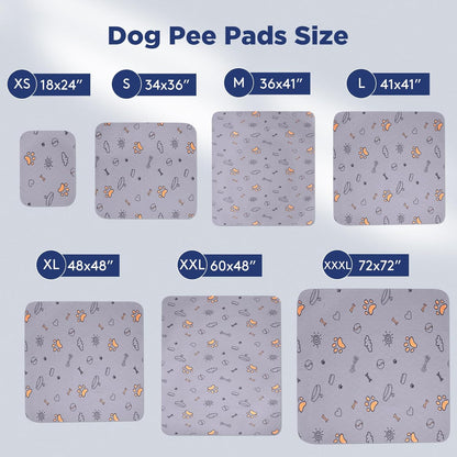 Washable Pee Pads for Dogs, 2 Pack Large 36"x41" Super Absorbent Reusable Dog Training Pads, 100% Waterproof Non-Slip Pee Pads Whelping Pads Dog Playpen Indoor Dog Cage Pads Dog Bed Mat Pet Supplies