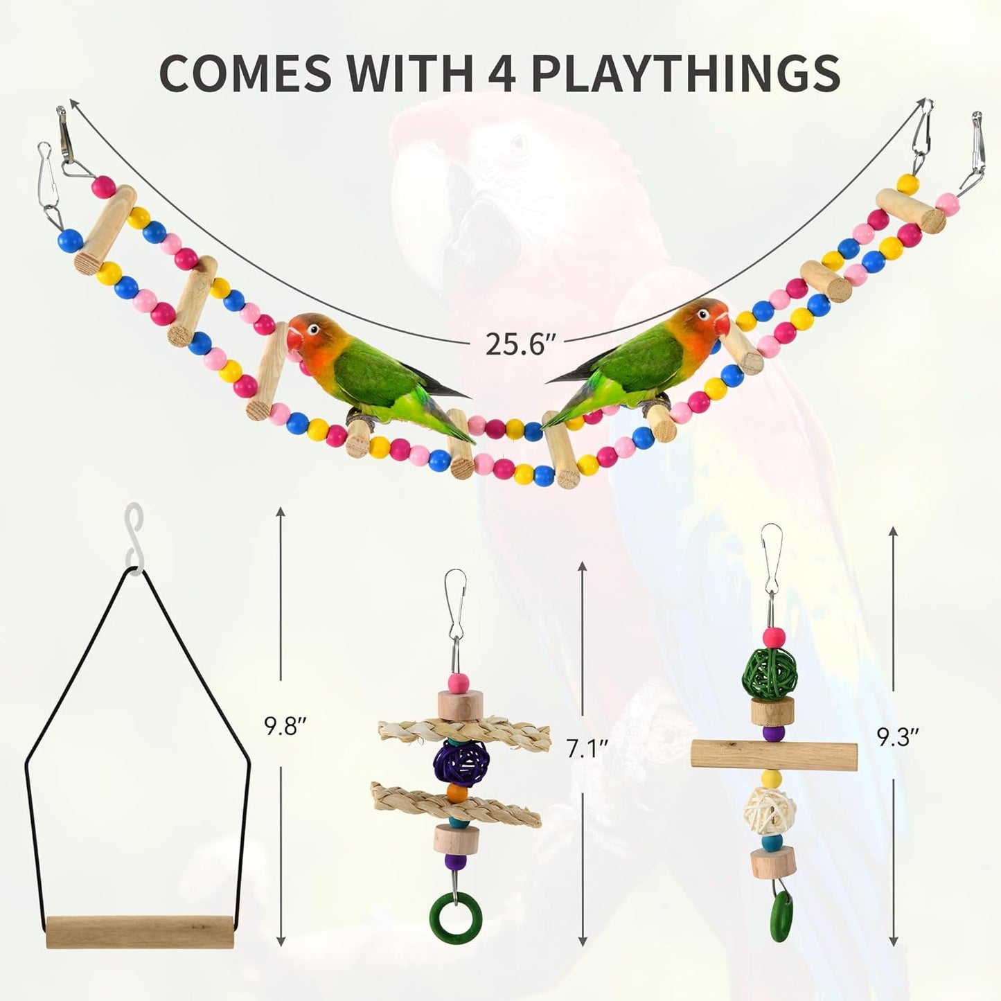 YITAHOME 62 Inch Large Bird Cage - Metal Flight Cage with Rolling Stand, Feeding Doors & Hanging Accessories for Parrots Cockatiels Conures Lovebirds Parakeets Small Birds