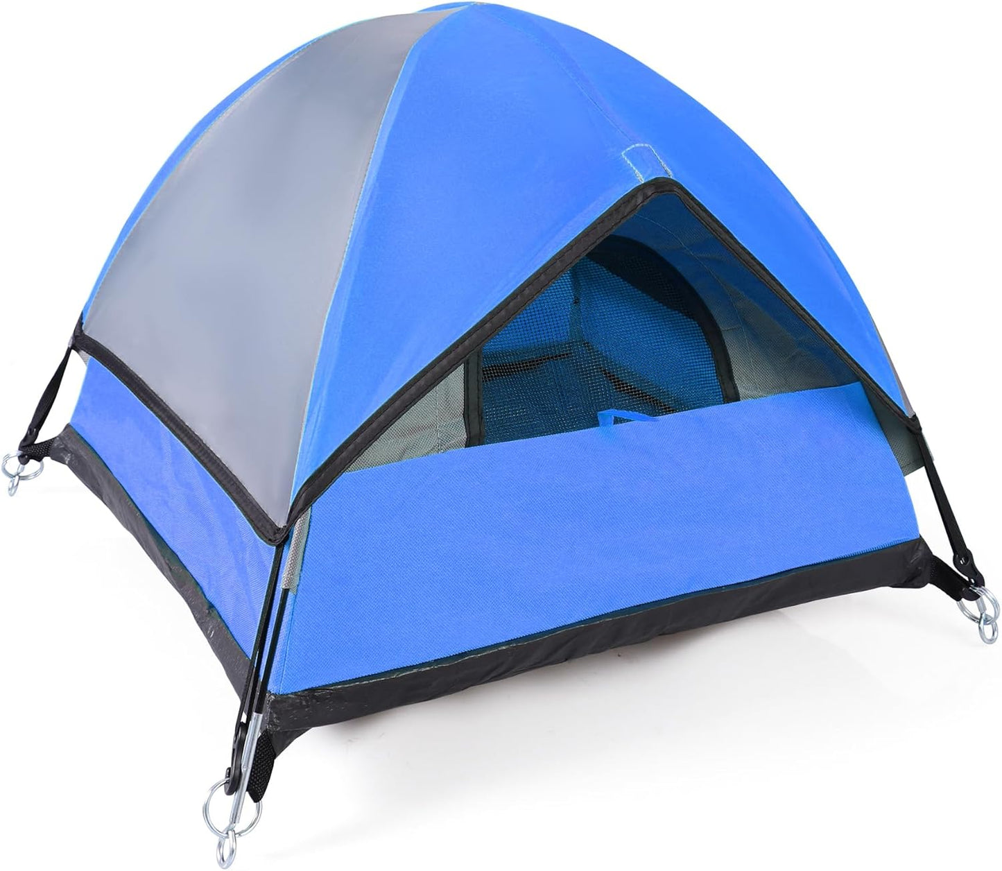 Cat Camping Tent, Cat Tent Bed, Pet Tent for Indoor Cat and Small Dog, Mini Tent (Blue, 21 x 21 x 14 Inches)