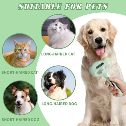 Self-Cleaning Spray Cat Brush for Shedding, Removes Static Flying Hair, and Works Wonders for Both Long and Short-Haired Pets 2 In 1 Cleaning Brush for Cats And Dogs Grooming