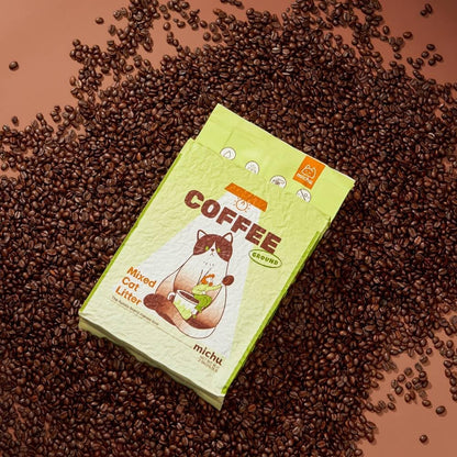 Mixed Tofu Cat Litter, Heavy Duty Flushable Kitty Litter, 5.5Lb/88Oz Coffee 4 Pack