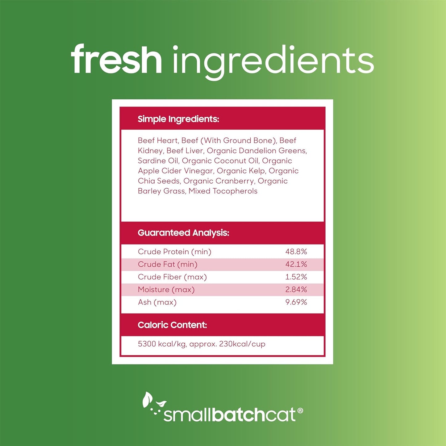 smallbatch Pets Freeze Dried Cat Treats, Raw Dry Cat Food Bites, Beef Recipe, High Protein Food Topper or Training Treats for Cats, Humanely Sourced Meat, Made in The USA, Non GMO, 10 oz Bag