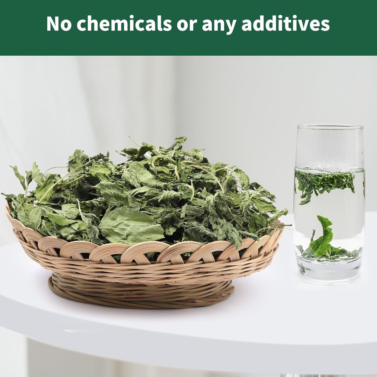 Nature Treats for Small Animals Dried Mint Leave 12 OZ - Dust Free Natural Green Fresh for Pets Rabbits, Rich in nutrients Alleviate Digestive Improve The Oral Health of Pets