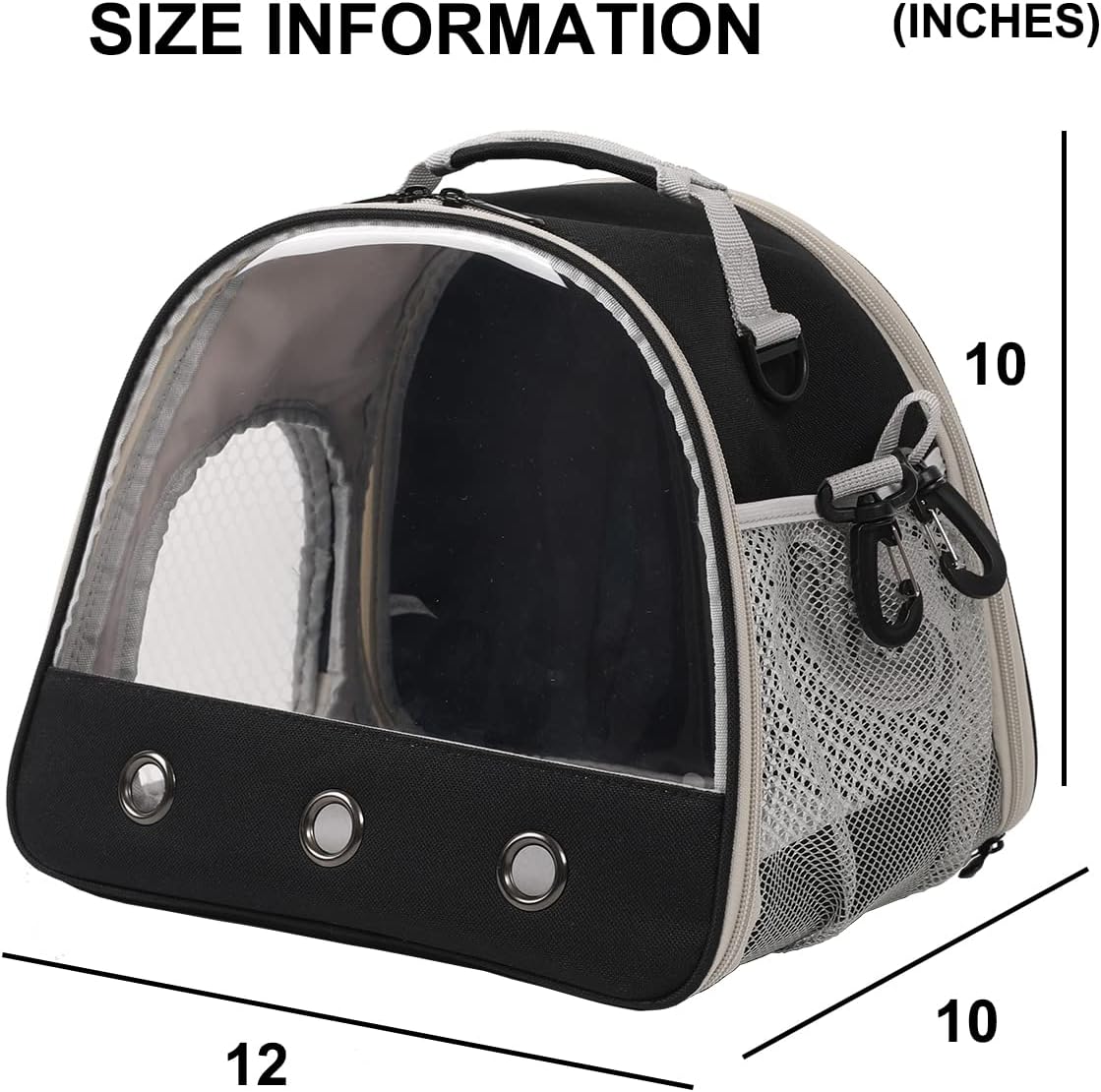Bearded Dragon Carrier,Lizards Carrier, Small Animal Travel Carrier for Hedgehog Rat Parrot Bird Guinea Pig, Portable Guinea Pig Travel Carrier for 2(Grey)